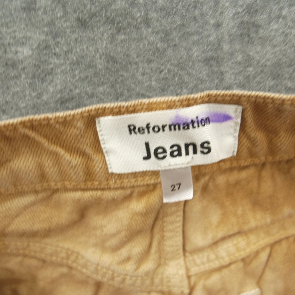 Reformation Jeans Womens 27 Brown Beige Denim Cynthia High Rise Tie Dye - Picture 4 of 12